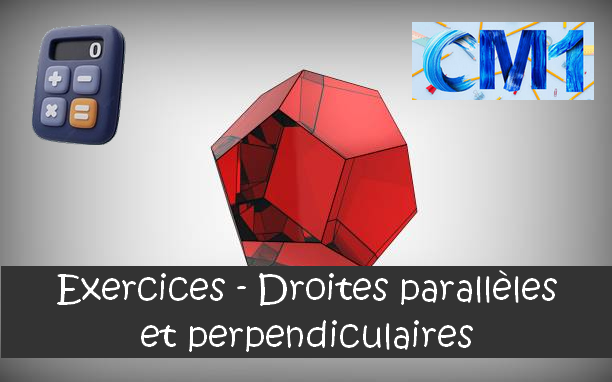 Droites parallèles et perpendiculaires : exercices de maths en CM1 corrigés.