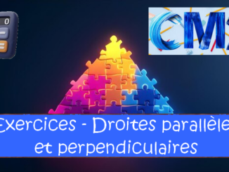 Droites parallèles et perpendiculaires : exercices de maths en CM2 corrigés.