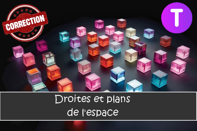 Droites et plans de l'espace : corrigés des exercices de maths en terminale en PDF.