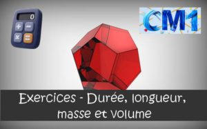 Durée, longueur, masse et volume : exercices de maths en CM1 corrigés.