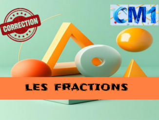 Les fractions : corrigé des exercices de maths en CM1