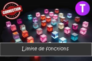 Les limites de fonctions : corrigés des exercices de maths en terminale en PDF.