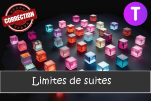 Les limites de suites : corrigés des exercices de maths en terminale en PDF.