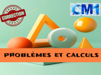 Problèmes et calculs : corrigé des exercices de maths en CM1