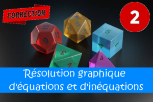 Résolution graphique d'équations et d'inéquations : corrigés des exercices de maths en 2de en PDF.