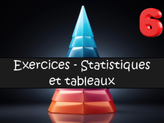 Les statistiques et les tableaux : exercices de maths en 6ème corrigés