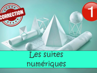 Suites numériques : corrigés des exercices de maths en 1ère en PDF.