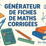 Générateur d'exercices de maths corrigés en PDF.