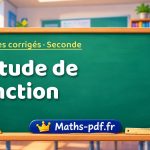 L'étude de fonction – Exercices de maths corrigés niveau Seconde sur Maths-pdf.fr