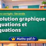Résolution graphique d'équations et inéquations – Exercices de maths corrigés niveau Seconde sur Maths-pdf.fr