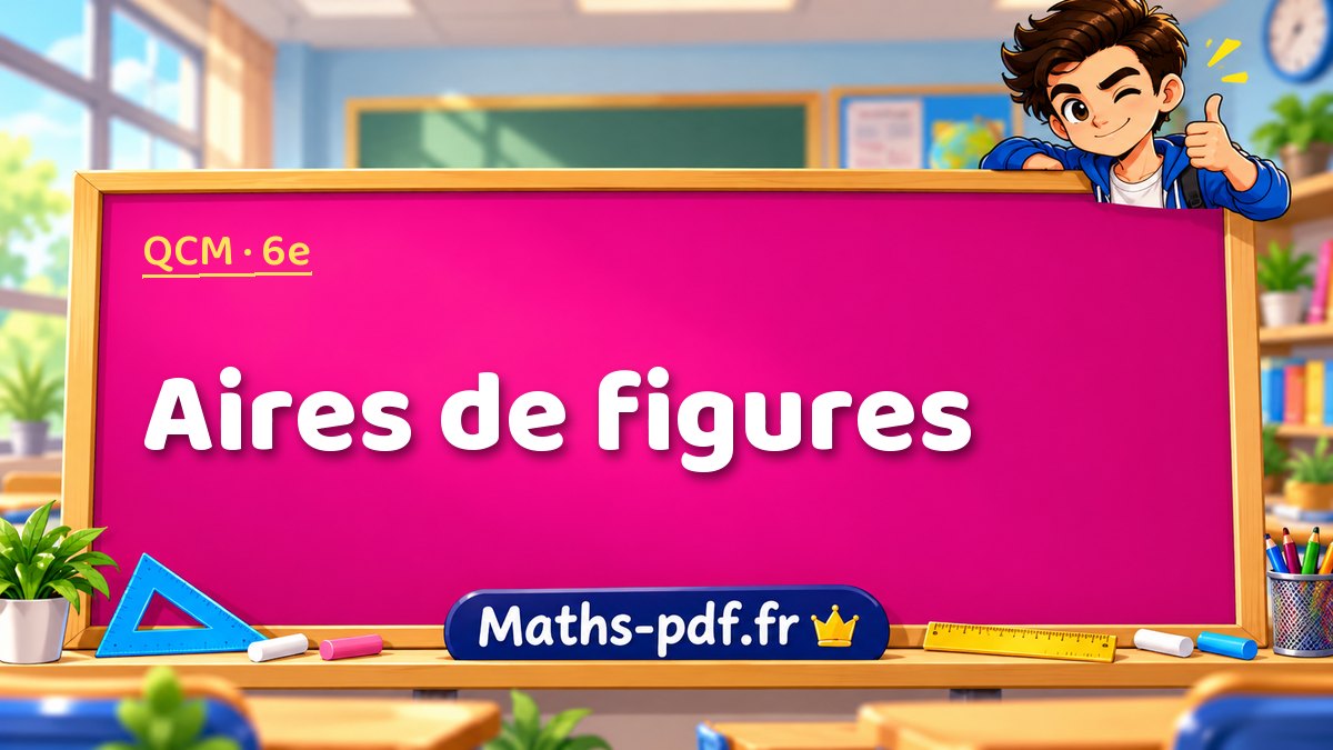 Aires de figures – QCM de maths niveau 6e sur Maths-pdf.fr