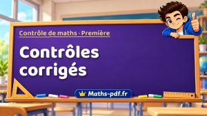 Contrôles de maths en première corrigés à imprimer en PDF