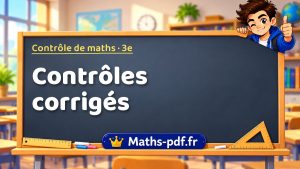 Contrôles de maths en 3ème corrigés à imprimer en PDF