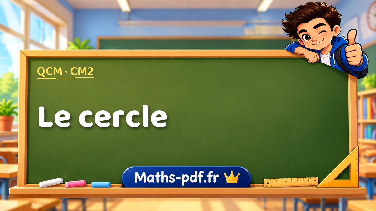 Le cercle – QCM de maths niveau CM2 sur Maths-pdf.fr