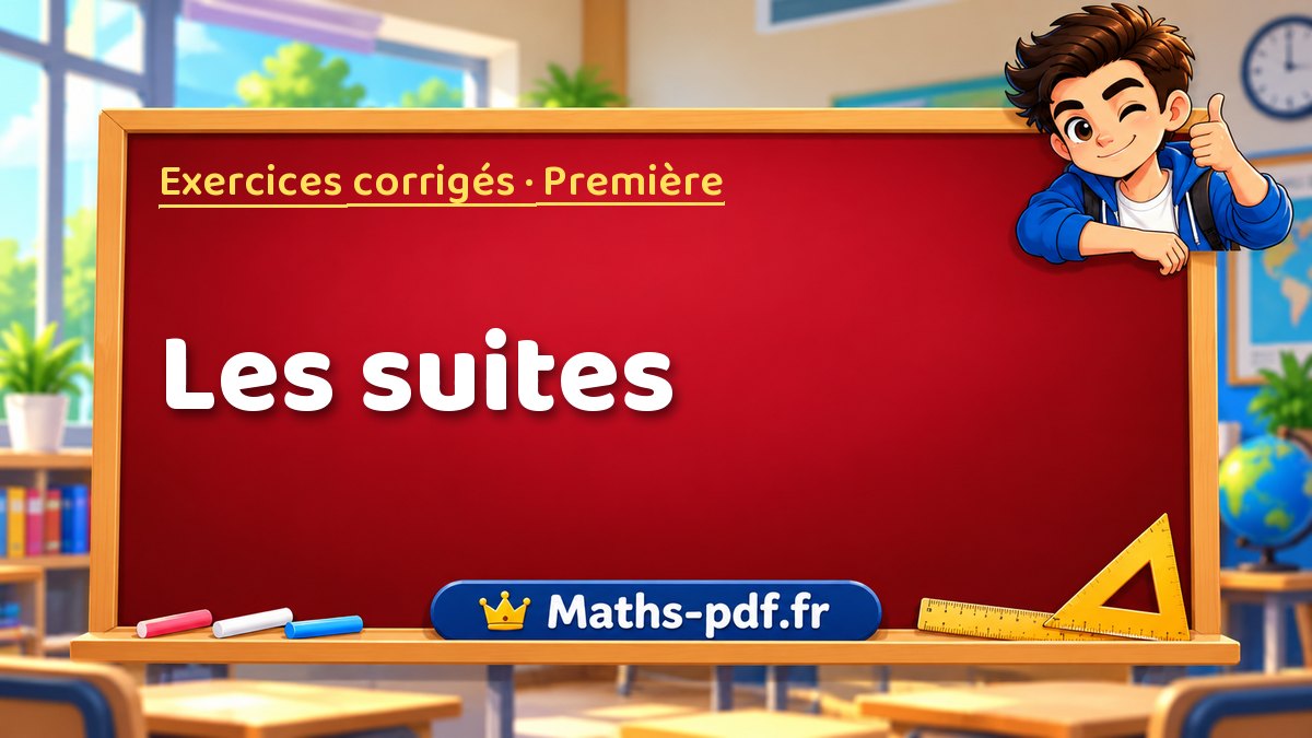 Les suites – Exercices de maths corrigés niveau Première sur Maths-pdf.fr