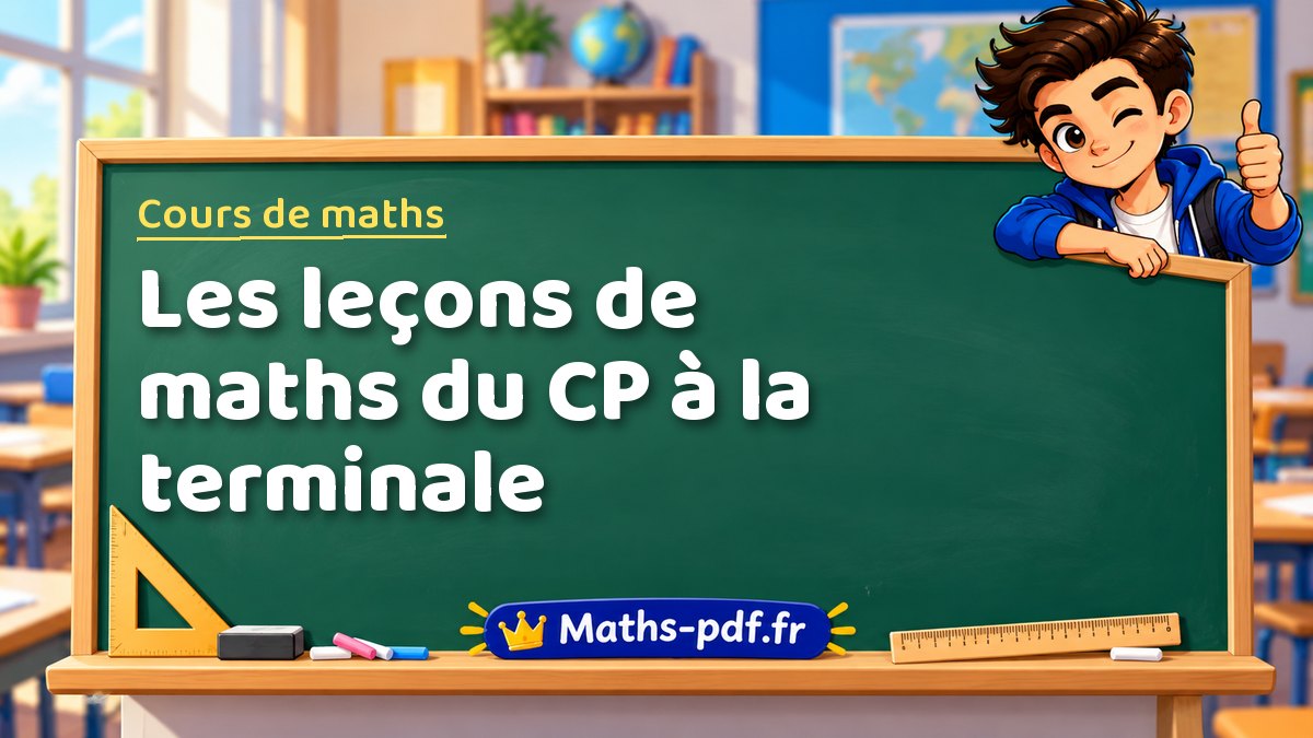 Les leçons de maths du CP à la terminale : cours de maths du CP à la terminale à imprimer en PDF