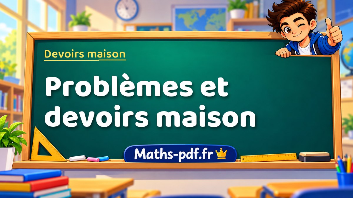 Problèmes et devoirs maison : problèmes de maths et devoirs maison à résoudre en PDF