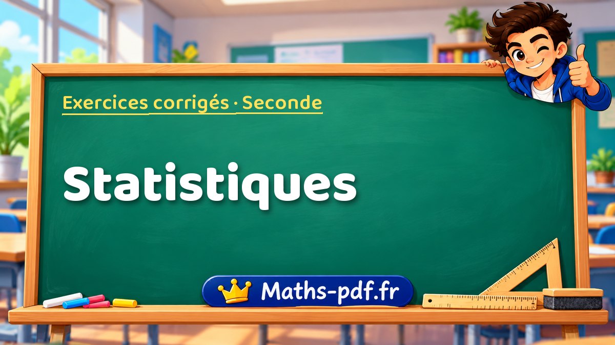 Statistiques – Exercices de maths corrigés niveau Seconde sur Maths-pdf.fr