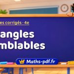 Triangles semblables – Exercices de maths corrigés niveau 4e sur Maths-pdf.fr