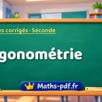 Trigonométrie – Exercices de maths corrigés niveau Seconde sur Maths-pdf.fr