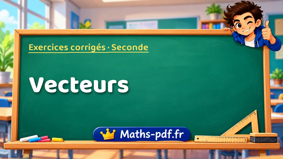 Vecteurs – Exercices de maths corrigés niveau Seconde sur Maths-pdf.fr