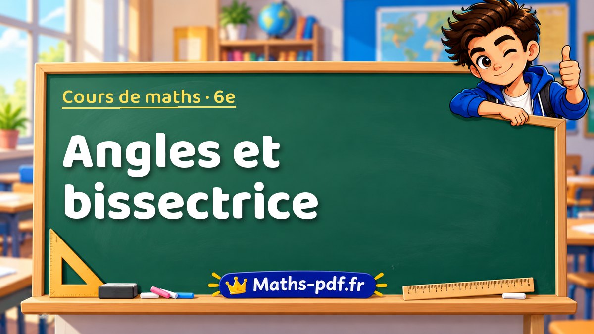 Angles et bissectrice – Cours de maths niveau 6e sur Maths-pdf.fr