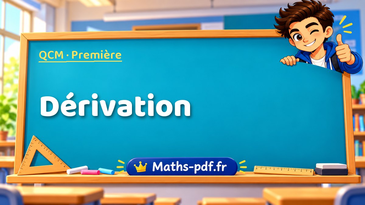 Dérivation – QCM de maths niveau Première sur Maths-pdf.fr