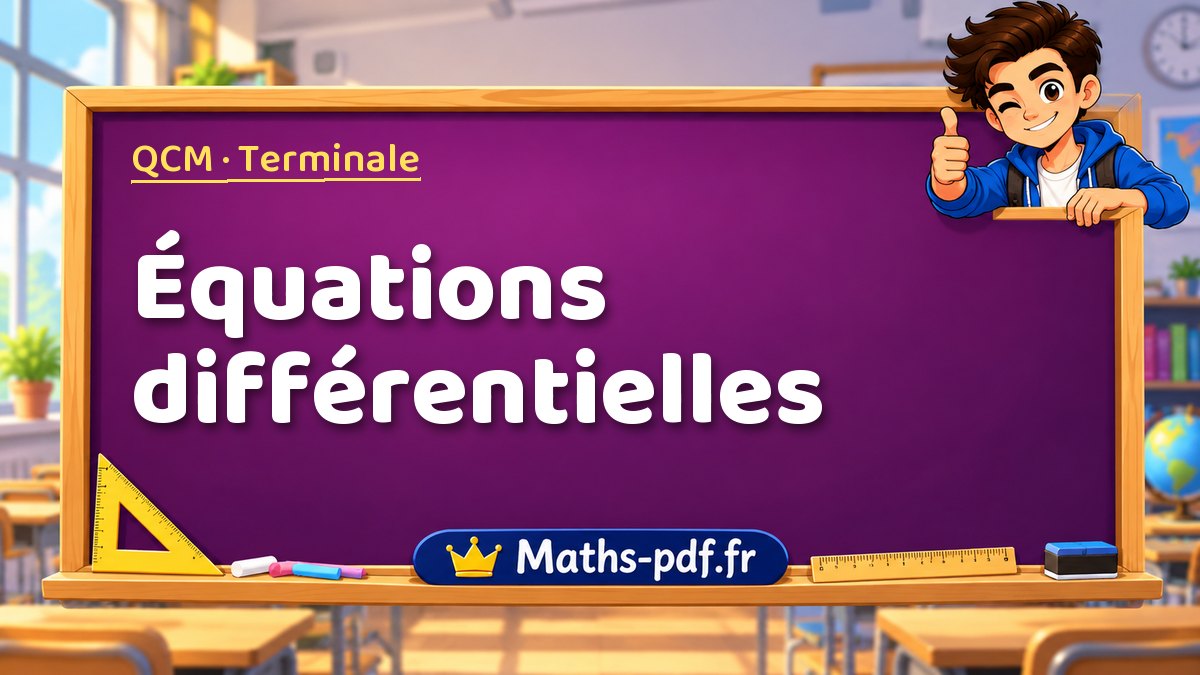 Équations différentielles – QCM de maths niveau Terminale sur Maths-pdf.fr
