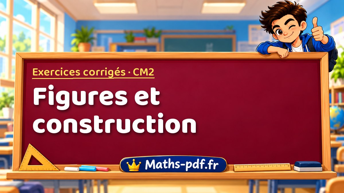 Figures et construction – Exercices de maths corrigés niveau CM2 sur Maths-pdf.fr