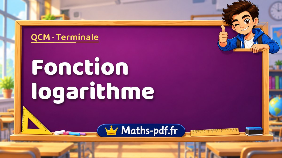 Fonction logarithme – QCM de maths niveau Terminale sur Maths-pdf.fr