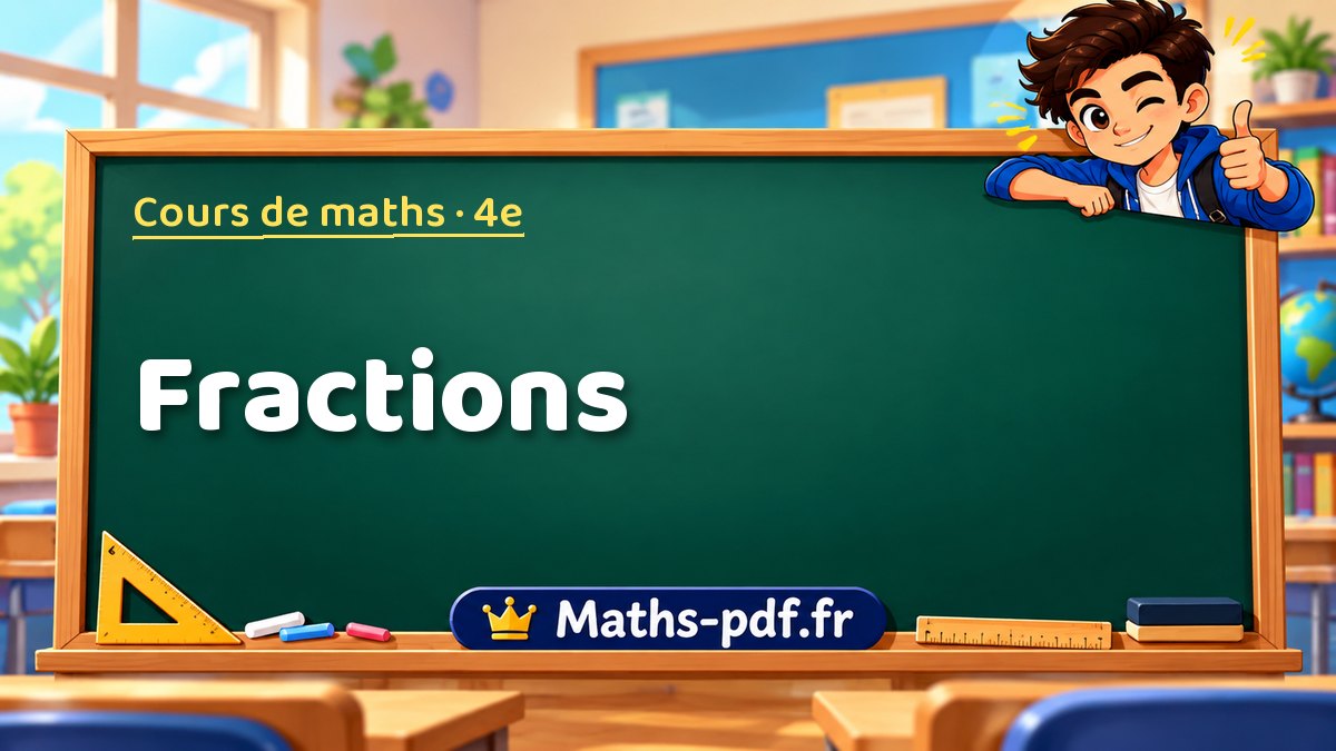 Fractions – Cours de maths niveau 4e sur Maths-pdf.fr