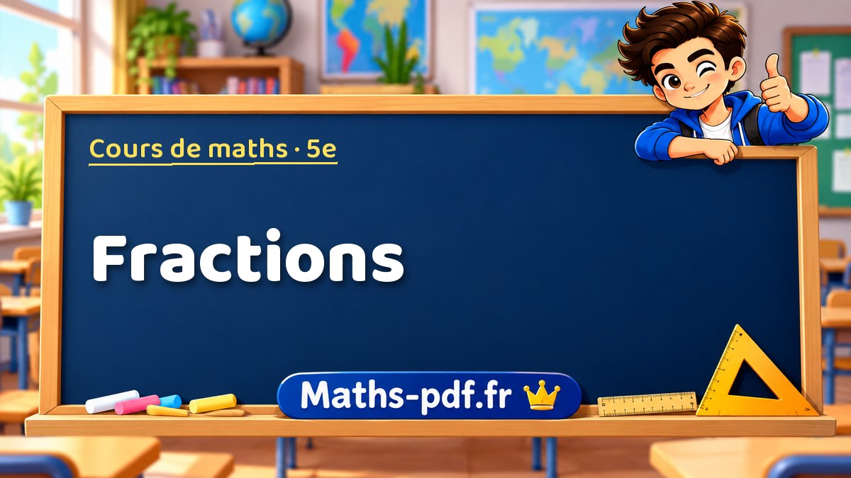 Fractions – Cours de maths niveau 5e sur Maths-pdf.fr