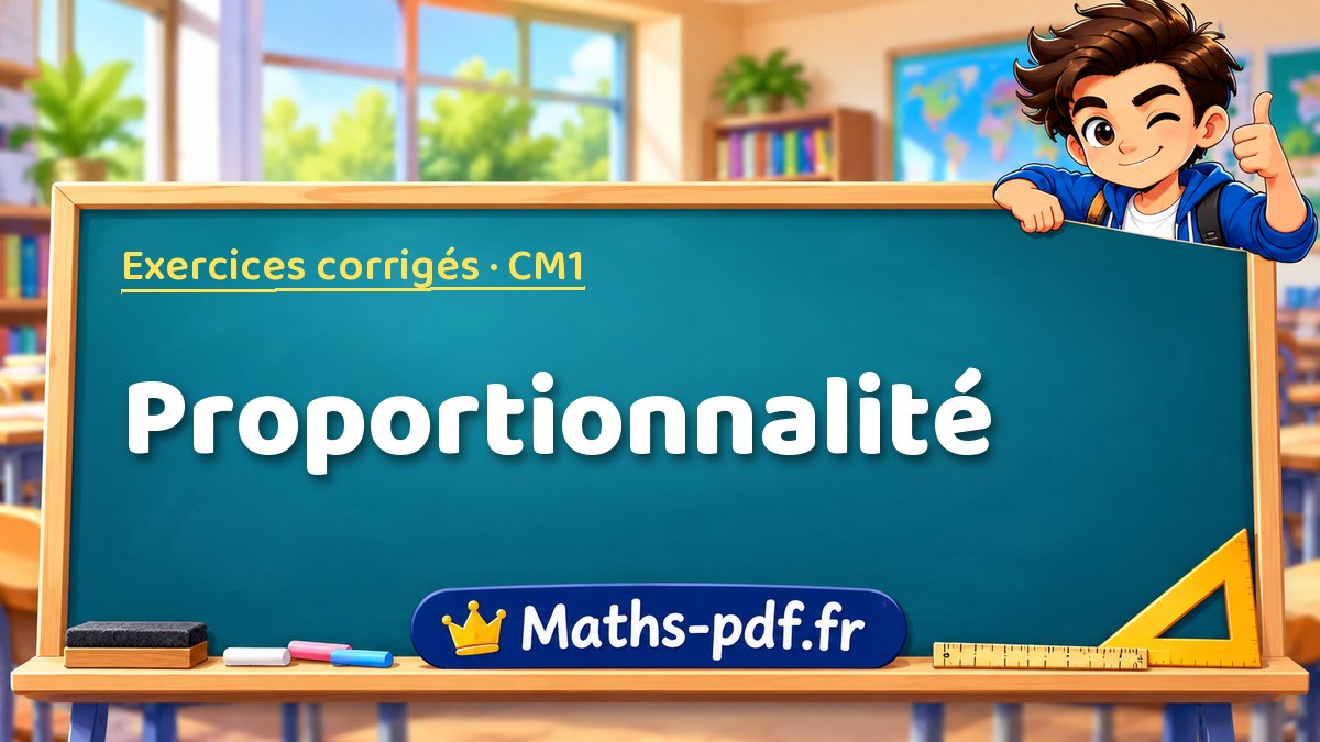 Proportionnalité – Exercices de maths corrigés niveau CM1 sur Maths-pdf.fr