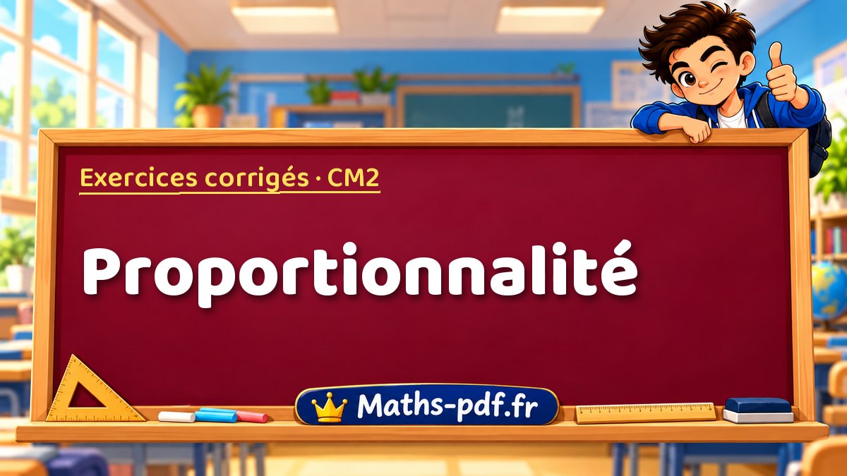 Proportionnalité – Exercices de maths corrigés niveau CM2 sur Maths-pdf.fr
