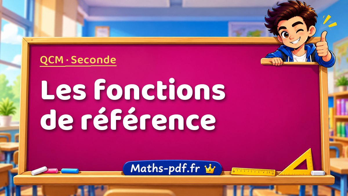 Les fonctions de référence – QCM de maths niveau Seconde sur Maths-pdf.fr