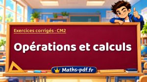 Opérations et calculs