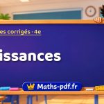Puissances – Exercices de maths corrigés niveau 4e sur Maths-pdf.fr