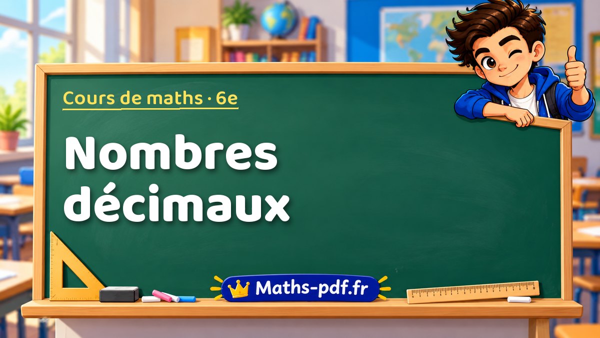 Nombres décimaux – Cours de maths niveau 6e sur Maths-pdf.fr