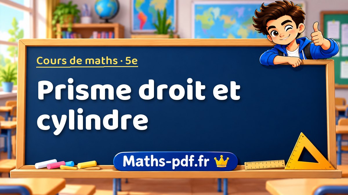 Prisme droit et cylindre – Cours de maths niveau 5e sur Maths-pdf.fr
