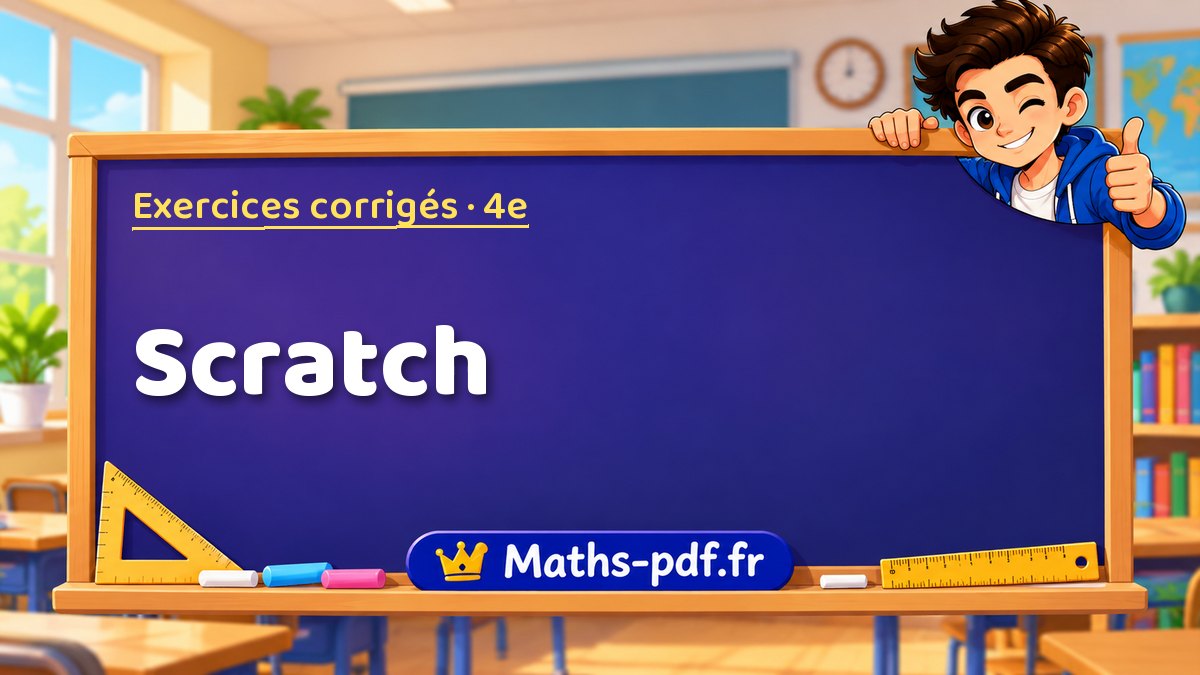 Scratch – Exercices de maths corrigés niveau 4e sur Maths-pdf.fr