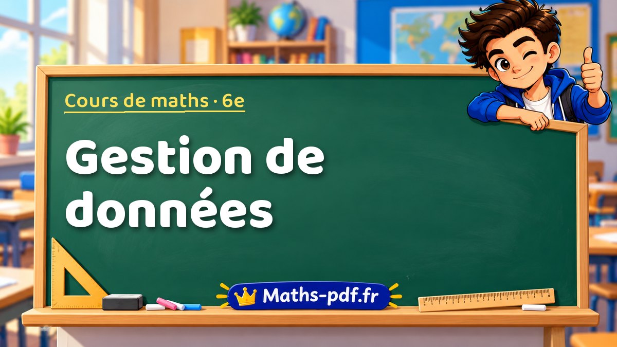 Gestion de données – Cours de maths niveau 6e sur Maths-pdf.fr