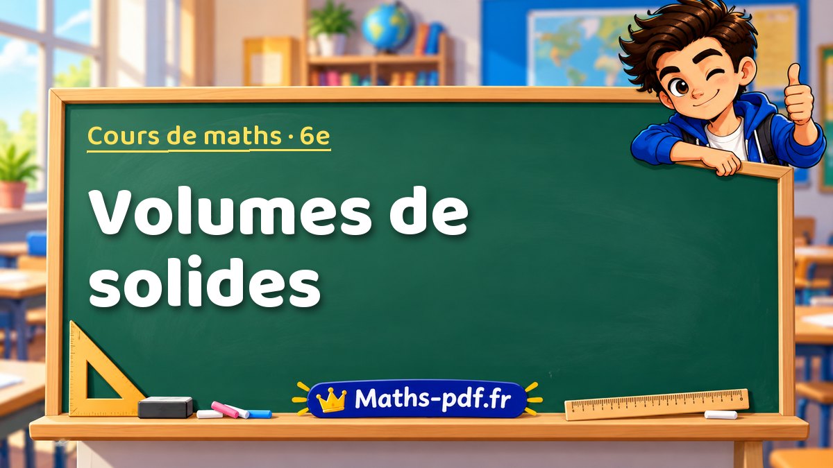 Volumes de solides – Cours de maths niveau 6e sur Maths-pdf.fr