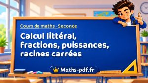 Calcul littéral, fractions, puissances, racines carrées