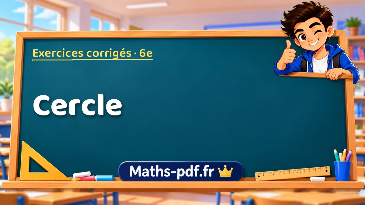 Cercle – Exercices de maths corrigés niveau 6e sur Maths-pdf.fr