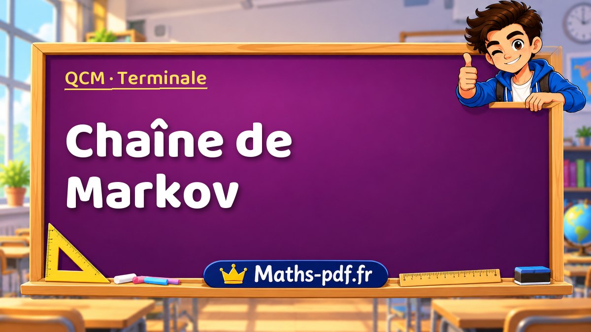 Chaîne de Markov – QCM de maths niveau Terminale sur Maths-pdf.fr