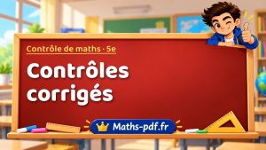 Contrôles de maths en 5ème corrigés à imprimer en PDF