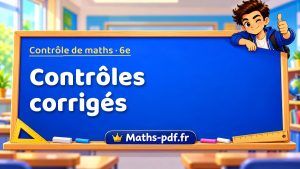 Contrôles de maths en 6ème corrigés à imprimer en PDF
