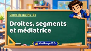 Droites, segments et médiatrice