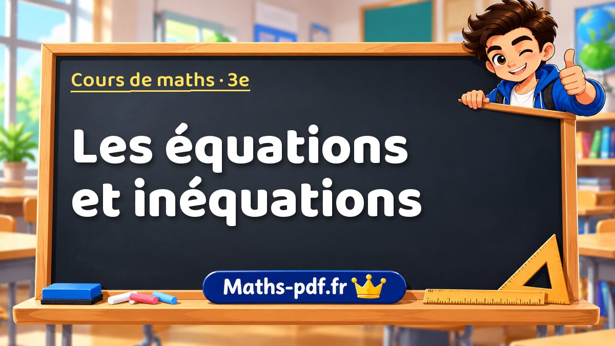 Les équations et inéquations – Cours de maths niveau 3e sur Maths-pdf.fr