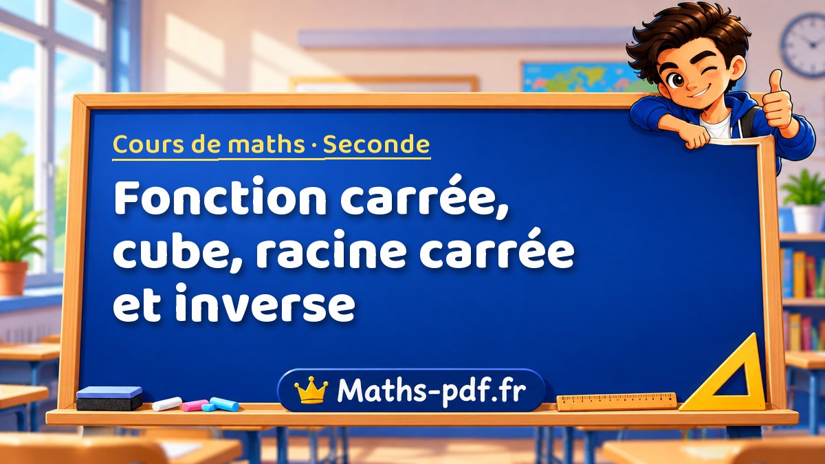 Fonction carrée, cube, racine carrée et inverse – Cours de maths niveau Seconde sur Maths-pdf.fr